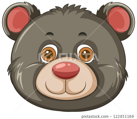 Cute Bear Face Illustration Cute Bear Face Illustration 122851169
