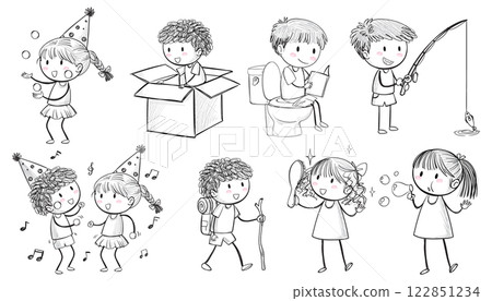 Children Engaging in Fun Activities 122851234