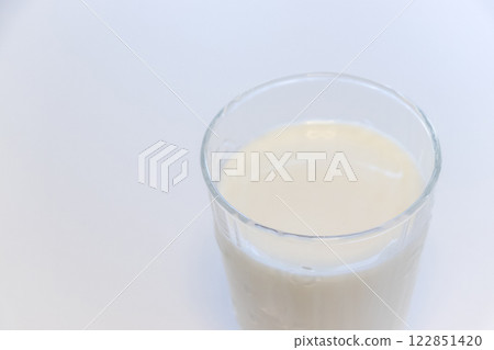 Milk poured into the glass Milk poured into the glass 122851420