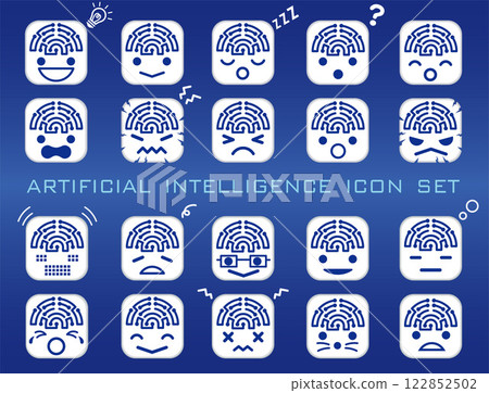 AI icon set 122852502
