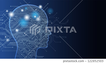 AI background illustration with text space AI background illustration with text space 122852503