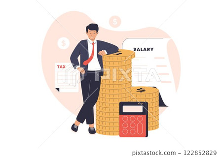 Net salary vector illustration Net salary vector illustration 122852829
