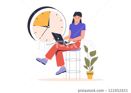 Part time job vector illustration Part time job vector illustration 122852831