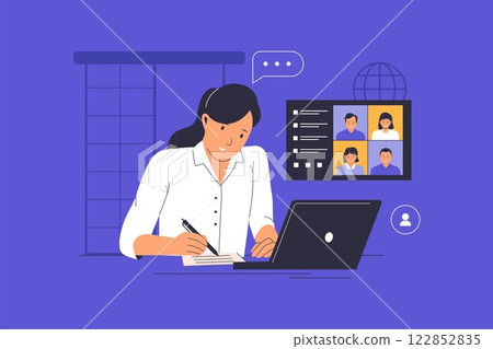 Remote working vector illustration 122852835