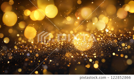 金色顆粒,閃光,黑色背景 金色顆粒,閃光,黑色背景 122852866