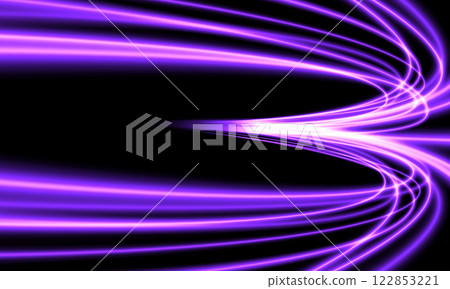 Abstract purple light fast speed curve dynamic motion on black background vector Abstract purple light fast speed curve dynamic motion on black background vector 122853221