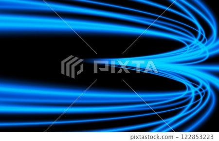 Abstract blue light fast speed curve dynamic motion on black background vector Abstract blue light fast speed curve dynamic motion on black background vector 122853223
