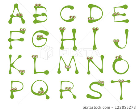 Frog-like letters: Alphabet A to T 122853278