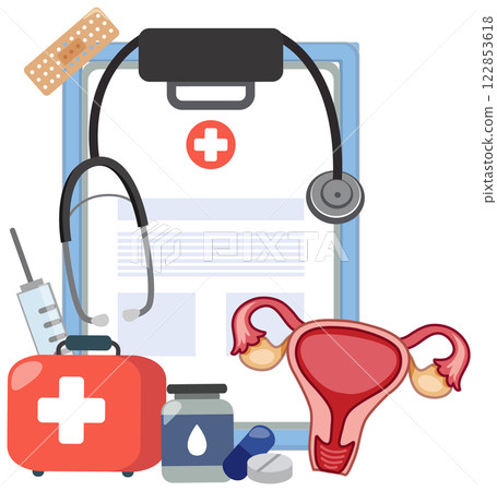Healthcare and Medical Equipment Illustration Healthcare and Medical Equipment Illustration 122853618