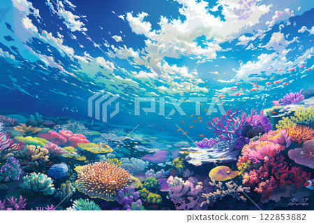 World Heritage Site: Australia's Great Barrier Reef, a paradise of beautiful ocean and coral 122853882