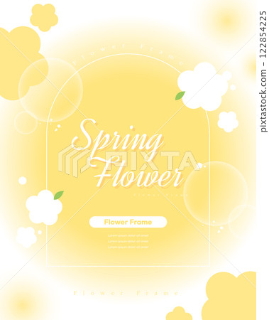 Spring flower frame template Spring flower frame template 122854225