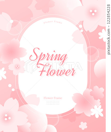 Spring flower frame template 122854228