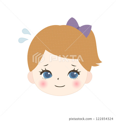 The face of a troubled girl The face of a troubled girl 122854324