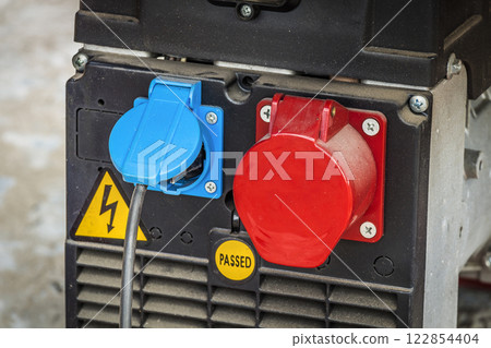 Electrical sockets closeup 122854404