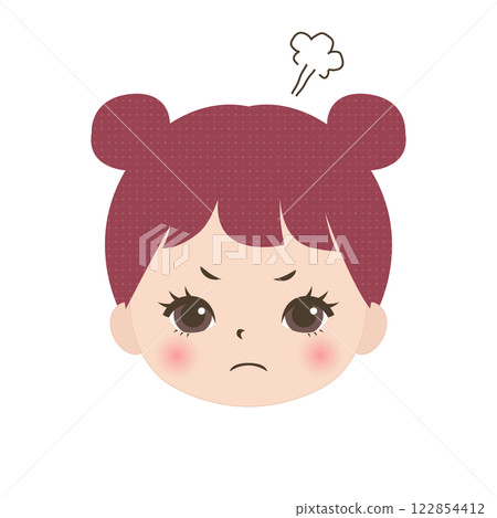 Face of angry girl 122854412