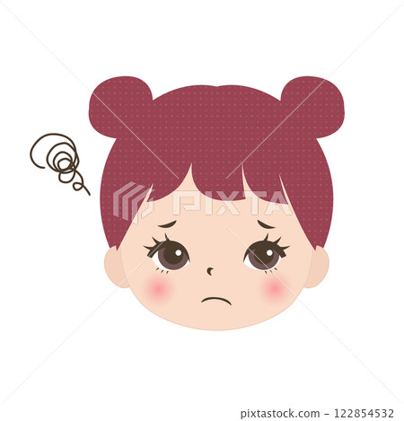 Confused girl's face Confused girl's face 122854532