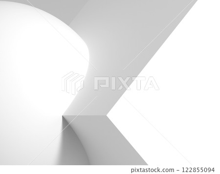 Abstract white minimal architectural background 3d Abstract white minimal architectural background 3d 122855094