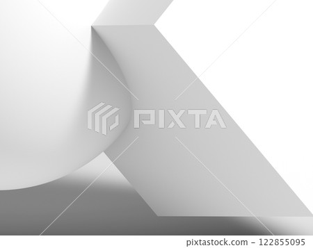 Abstract white minimal background 3 d 122855095