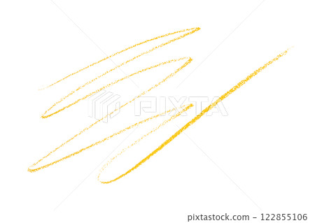 yellow pencil strokes isolated on transparent background 122855106