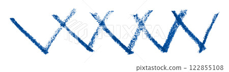 blue pencil strokes isolated on transparent background 122855108