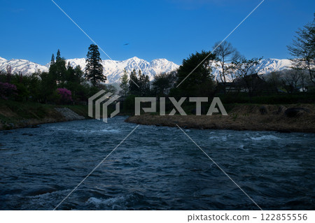 Hakuba Village Oide Park at dawn Hakuba Village Oide Park at dawn 122855556