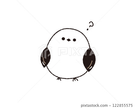 A long-tailed tit with a puzzled expression A long-tailed tit with a puzzled expression 122855575