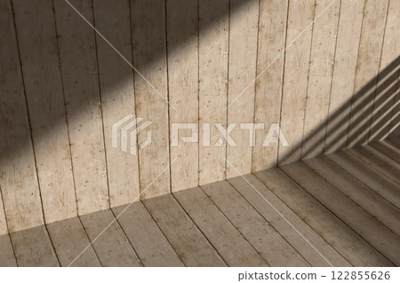 Wood background with natural sunlight. 3d rendering. 122855626