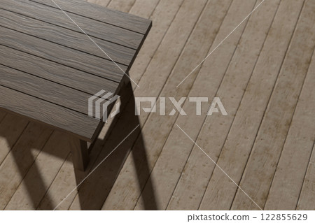 Wood background with natural sunlight. 3d rendering. 122855629