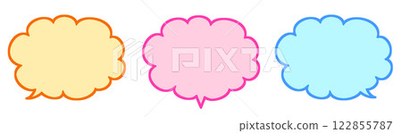 Speech balloon colorful set 122855787