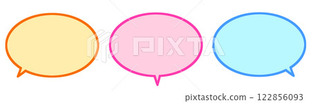 Speech balloon colorful set Speech balloon colorful set 122856093