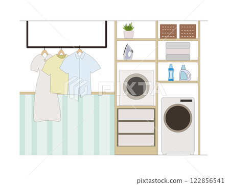 時尚洗衣房/盥洗室插圖 時尚洗衣房/盥洗室插圖 122856541