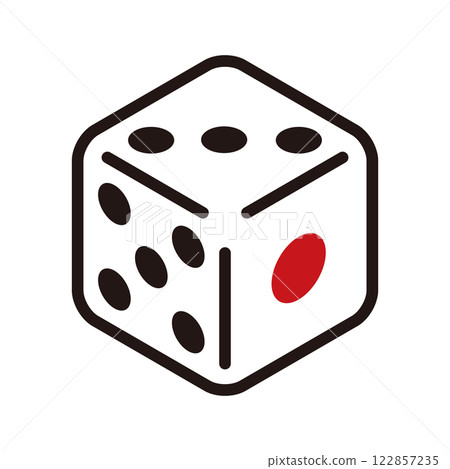 帶有數字 3 的簡單白色骰子等距圖示的向量插圖 122857235