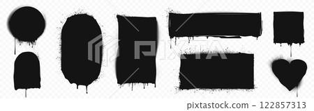 Graffiti spray paint frames set 122857313
