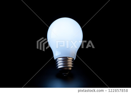 Bulb lights, black background. 122857858