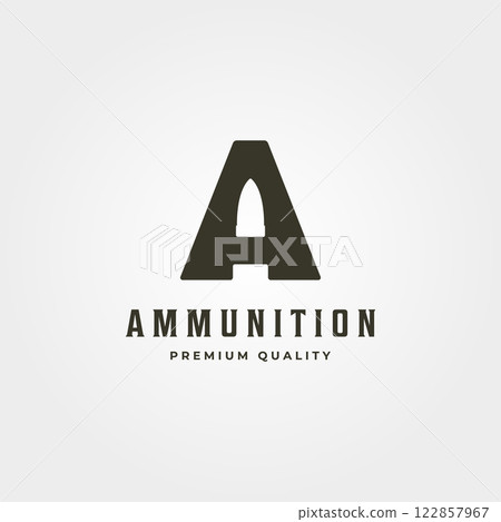 initial letter a bullet logo vector icon symbol minimal illustration design 122857967