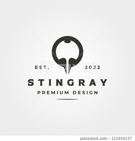 abstract stingray icon logo vector for business company illustration design 122858137