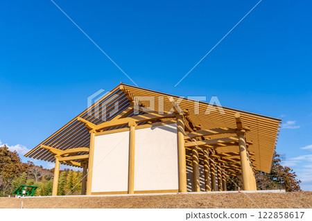 Special Historic Site Taga Castle Ruins: Structural Reconstruction of Castle Front Government Office Buildings Commemorating the 1300th Anniversary of the Founding of Taga Castle (Reiwa 6) 122858617