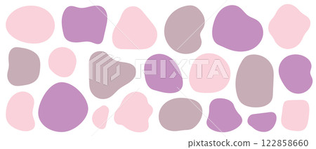 Shapes Abstract shapes Circles Purple Pink Brown Set 122858660