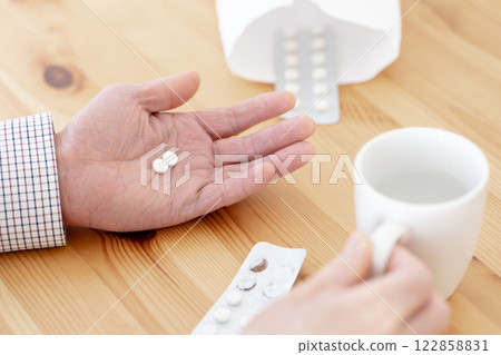 The action of taking medicine, Taking medicine, Taking medicine 122858831