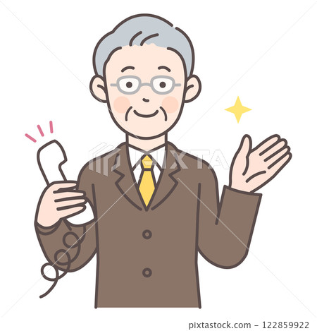 Businessman giving directions while on the phone 3 122859922