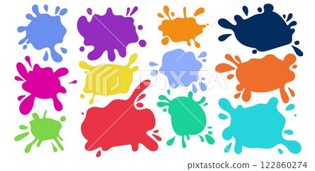 Splashes and stain color set vector graphics Splashes and stain color set vector graphics 122860274
