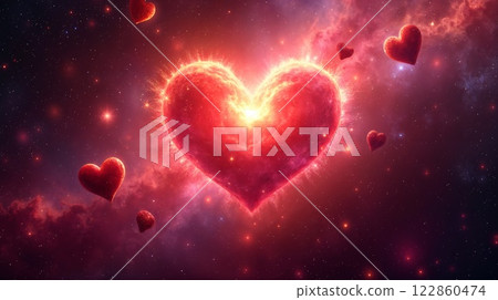 Cosmic Hearts in a Vibrant Galaxy 122860474