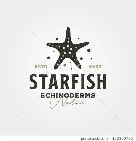 vintage starfish animal logo graphic vector symbol illustration design vintage starfish animal logo graphic vector symbol illustration design 122860730