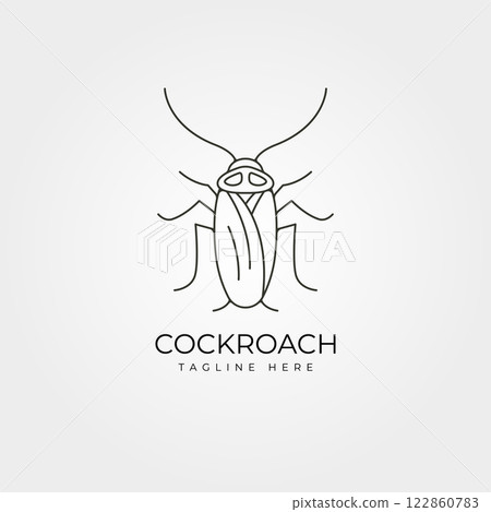 Cockroach insect line art logo vector symbol illustration design Cockroach insect line art logo vector symbol illustration design 122860783