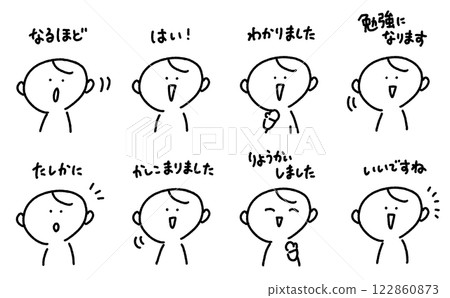 一群男人回答說:“我明白了,沒錯,是的,我明白” 一群男人回答說:“我明白了,沒錯,是的,我明白” 122860873