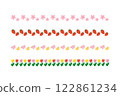 Hand-drawn spring decorative border set 122861234