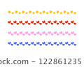 Hand-drawn star and heart border set 122861235