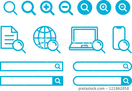 Search icon - magnifying glass 2 122862058