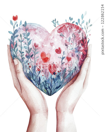 Valentine day concept, illustration love poster, Generative AI Valentine day concept, illustration love poster, Generative AI 122862154