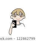 有智慧型手機的男孩 122862799